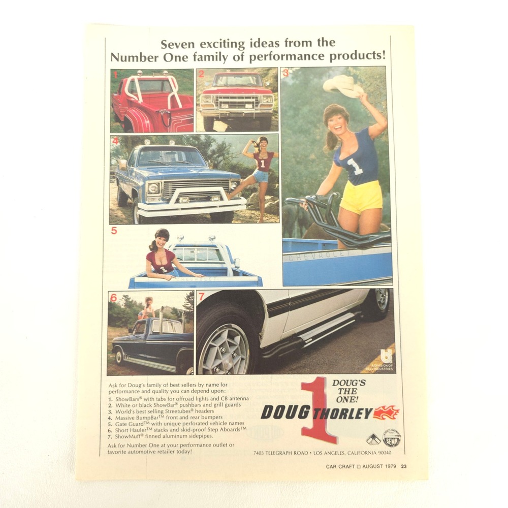 Doug Thorley Truck Accessory Print Ad Vintage Chevrolet Dodge Ford Garage Decor